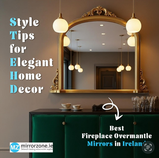 How to Style Your Mantel with a Round Mirror Over Fireplace