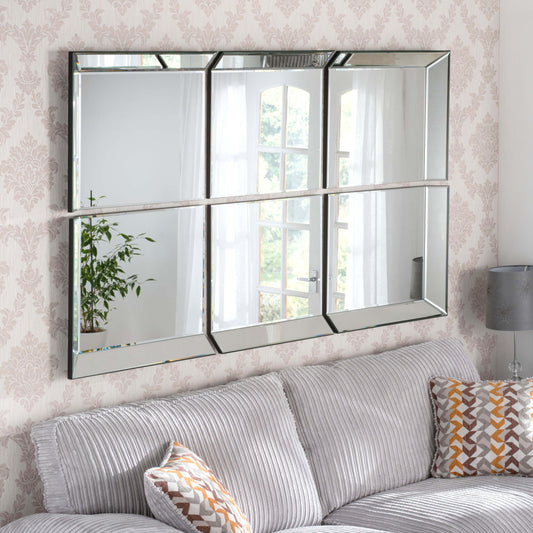 Byblos 6 Panel Plain Mirror