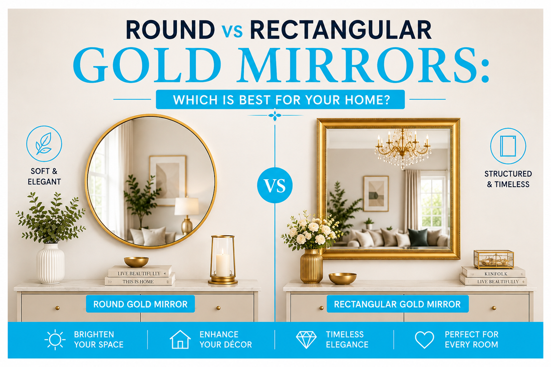 Round vs Rectangular Gold Mirrors: Which Is Best for Your Home?