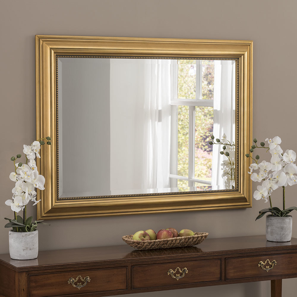 YG312 Silver modern rectangle wall mirror framed with