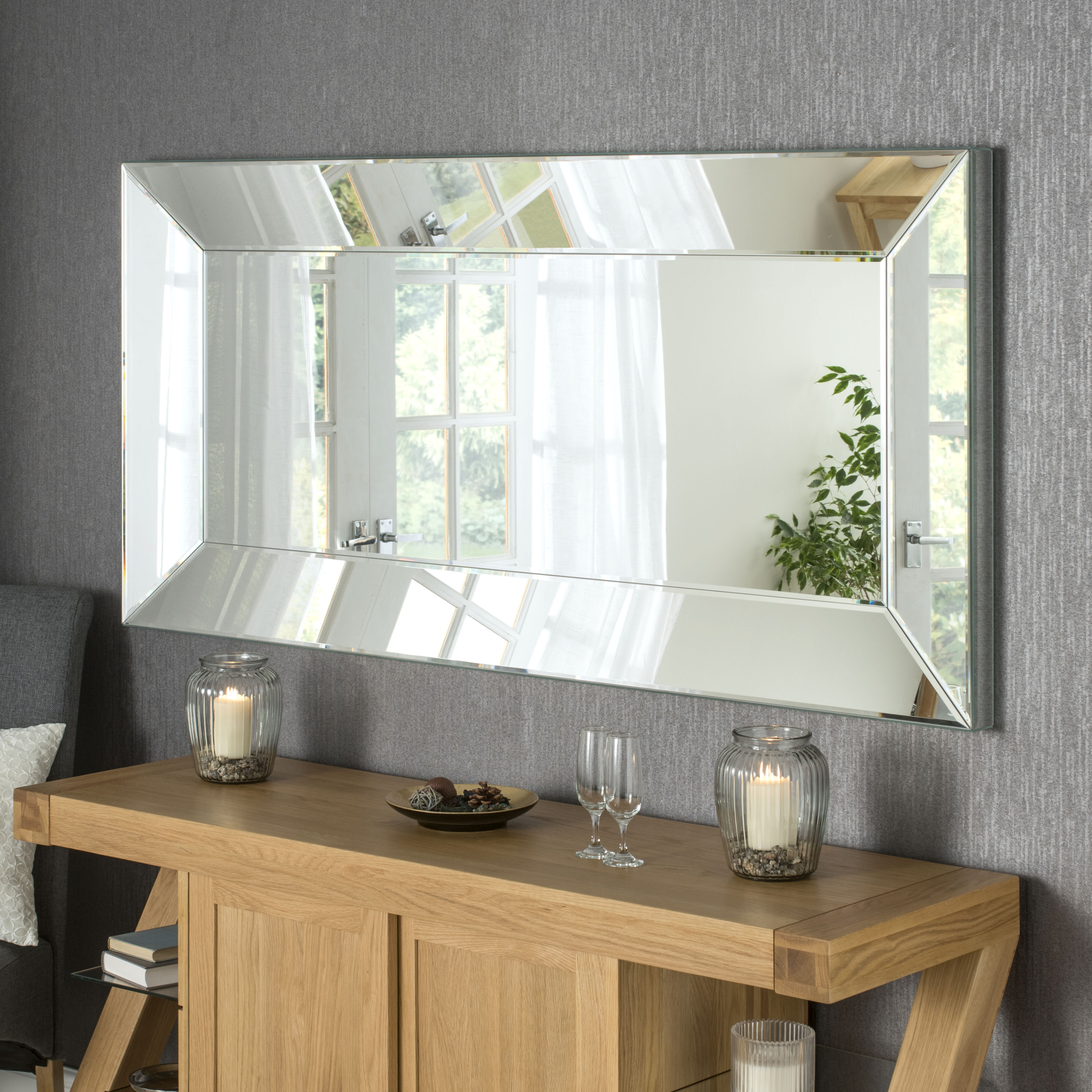 Art58 Box Mirror A Large Art Deco Wall Mirror Ideally Suited Above Your Sofa Or Your Bed A Rectangle Shape Modern Mirror For Sale In Ireland A Popular Choice Here In Ireland